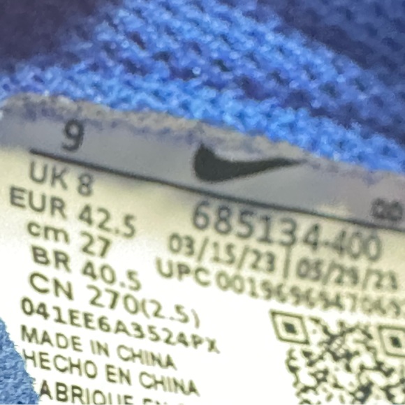 Men's Size 9 NEW Nike Zoom Rival SD 2 Racer Blue Black Throwing Shoes 685134-400 - Picture 9 of 9